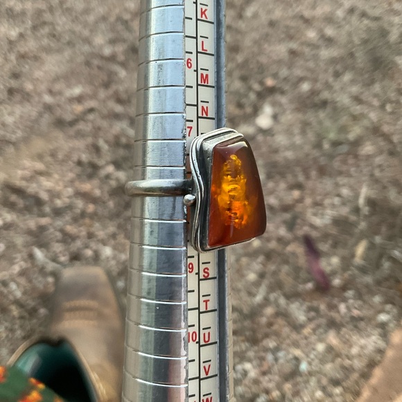 Baltic Amber & Silver Ring - Picture 8 of 8